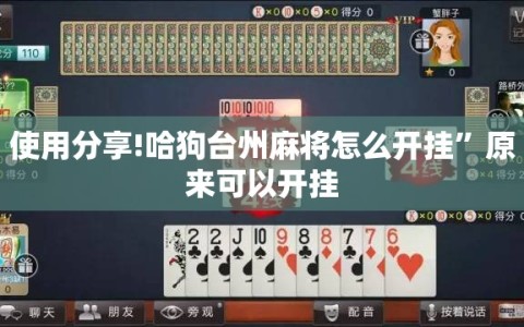 使用分享!哈狗台州麻将怎么开挂”原来可以开挂
