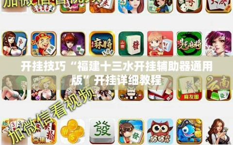 开挂技巧“福建十三水开挂辅助器通用版”开挂详细教程