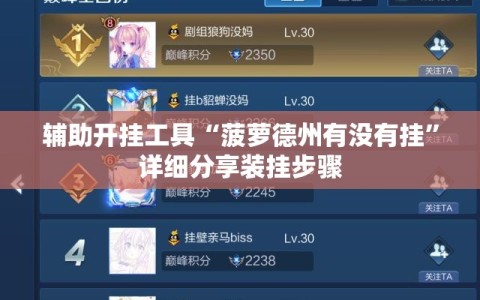 辅助开挂工具“菠萝德州有没有挂”详细分享装挂步骤