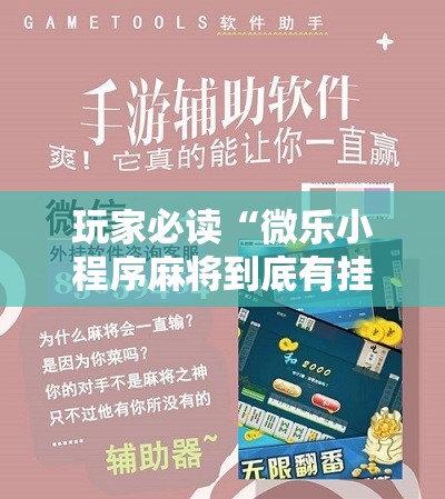 玩家必读“微乐小程序麻将到底有挂没	”其实确实有挂