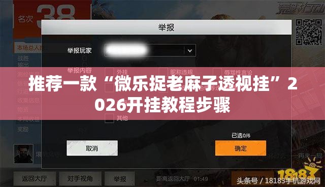 推荐一款“微乐捉老麻子透视挂”2026开挂教程步骤
