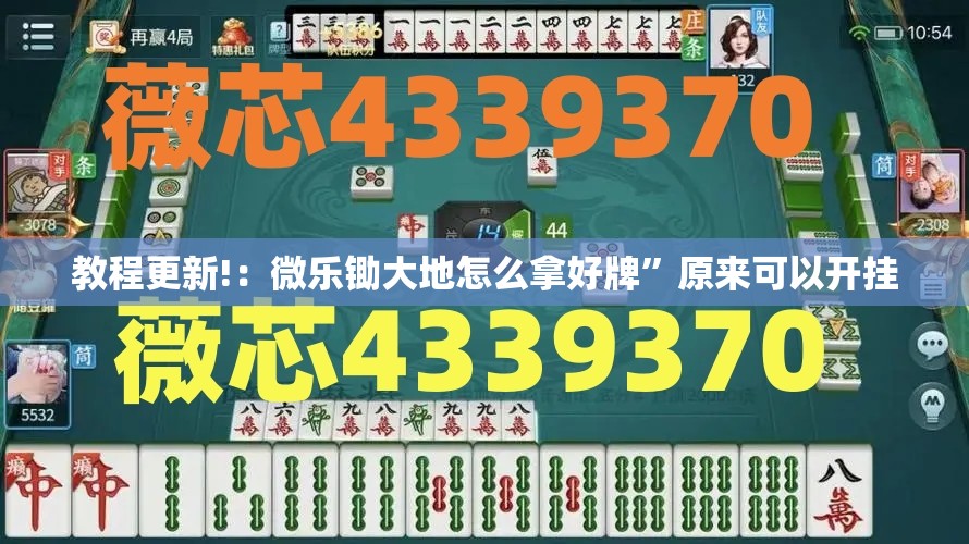 教程更新!：微乐锄大地怎么拿好牌”原来可以开挂