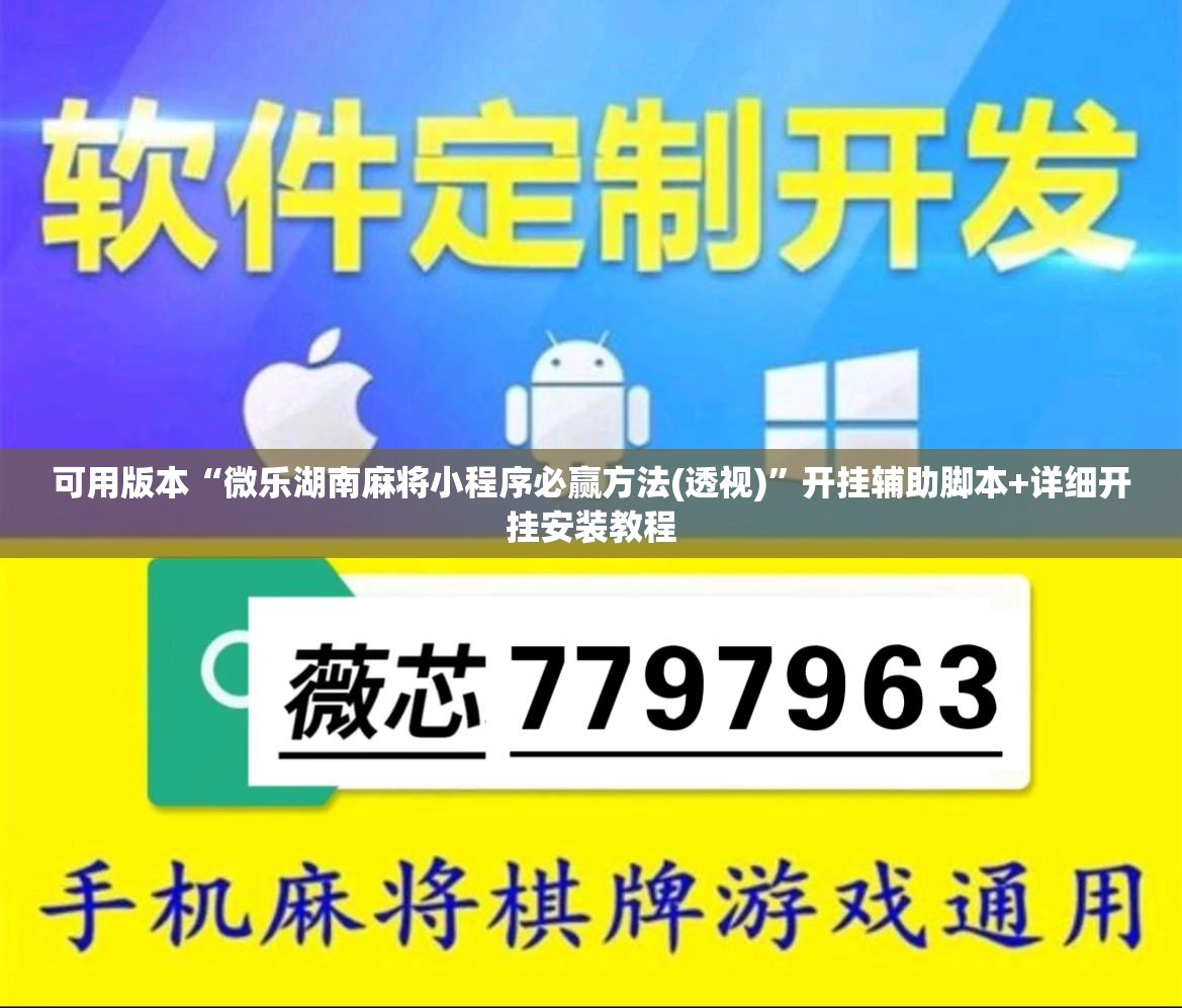 可用版本“微乐湖南麻将小程序必赢方法(透视)”开挂辅助脚本+详细开挂安装教程