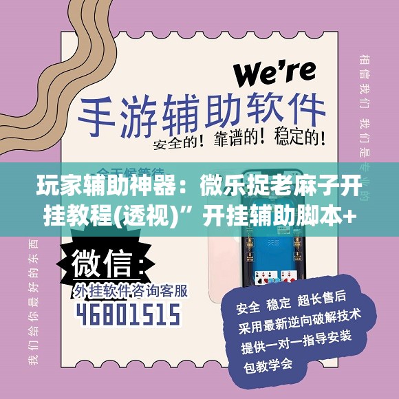 玩家辅助神器：微乐捉老麻子开挂教程(透视)”开挂辅助脚本+详细开挂安装教程