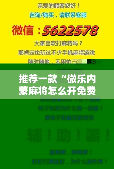 推荐一款“微乐内蒙麻将怎么开免费的挂”详细分享装挂步骤
