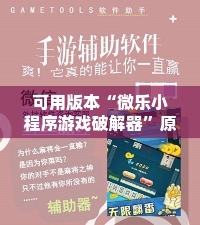 可用版本“微乐小程序游戏破解器	”原来可以开挂