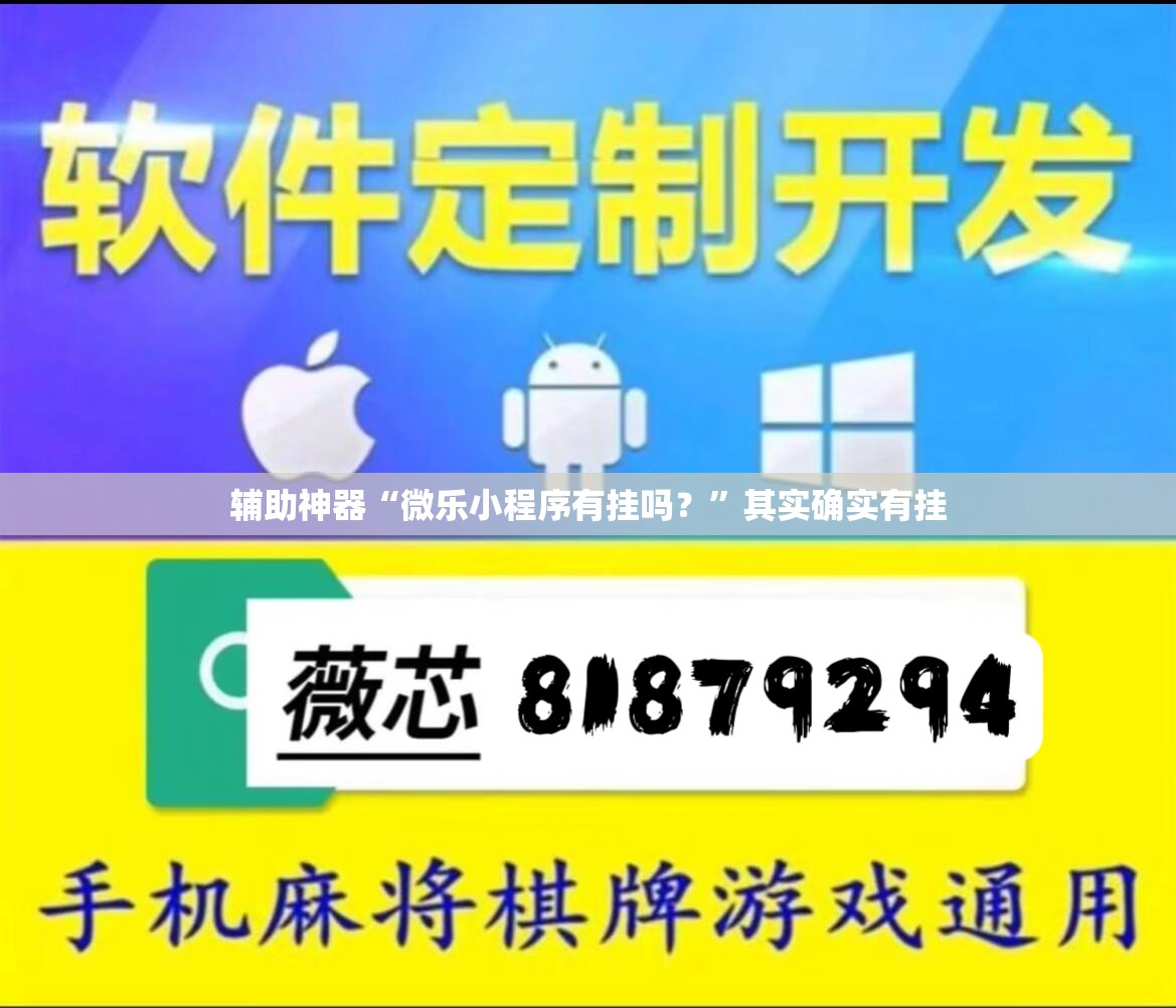 辅助神器“微乐小程序有挂吗？”其实确实有挂