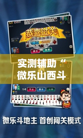 实测辅助“微乐山西斗地主有挂吗”原来可以开挂