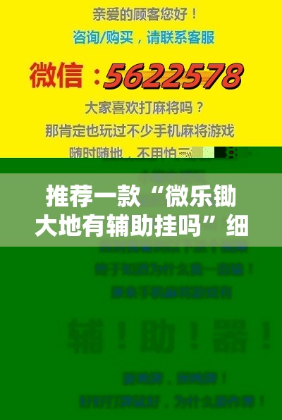推荐一款“微乐锄大地有辅助挂吗”细辅助教程分享