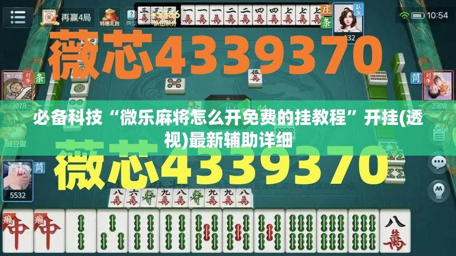 必备科技“微乐麻将怎么开免费的挂教程	”开挂(透视)最新辅助详细