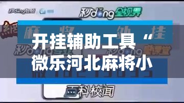 开挂辅助工具“微乐河北麻将小程序万能挂免费版”其实确实有挂