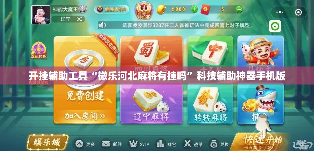 开挂辅助工具“微乐河北麻将有挂吗”科技辅助神器手机版