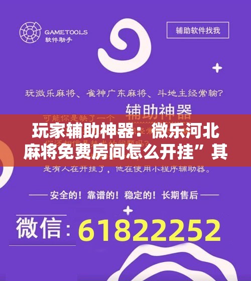 玩家辅助神器：微乐河北麻将免费房间怎么开挂”其实确实有挂