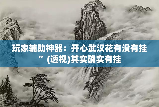 玩家辅助神器：开心武汉花有没有挂”(透视)其实确实有挂