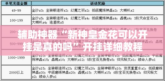 辅助神器“新神皇金花可以开挂是真的吗”开挂详细教程
