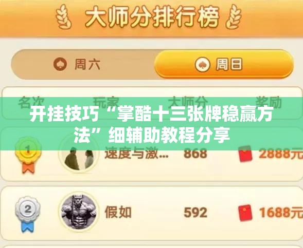 开挂技巧“掌酷十三张牌稳赢方法”细辅助教程分享