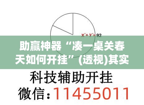 助赢神器“凑一桌关春天如何开挂	”(透视)其实确实有挂