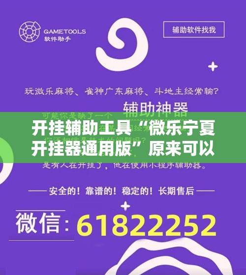 开挂辅助工具“微乐宁夏开挂器通用版	”原来可以开挂