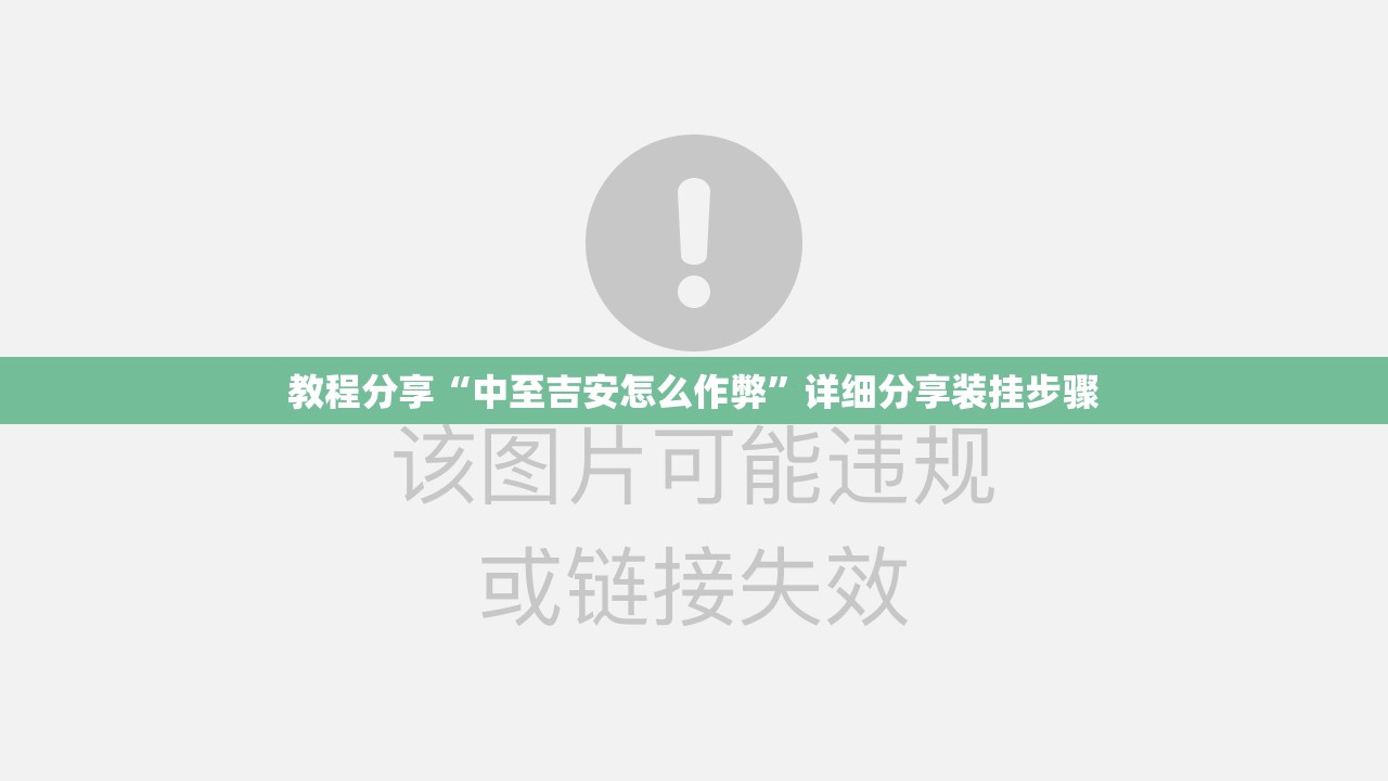 教程分享“中至吉安怎么作弊”详细分享装挂步骤