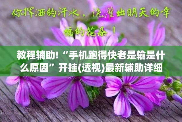 教程辅助!“手机跑得快老是输是什么原因”开挂(透视)最新辅助详细
