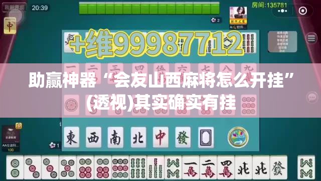 助赢神器“会友山西麻将怎么开挂”(透视)其实确实有挂