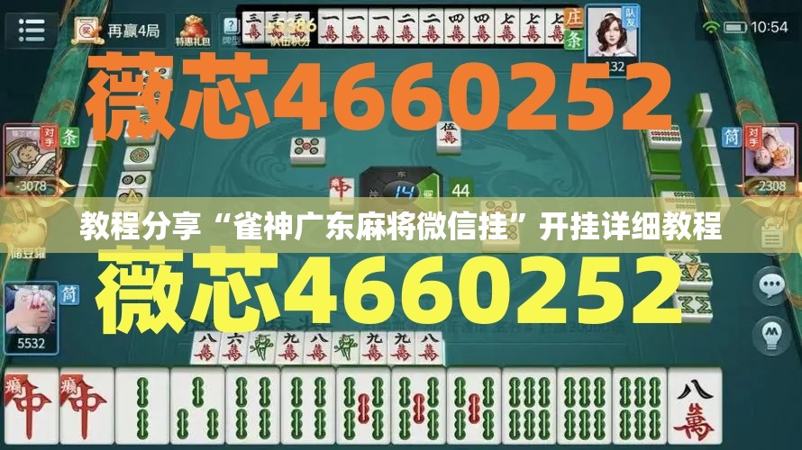 教程分享“雀神广东麻将微信挂”开挂详细教程