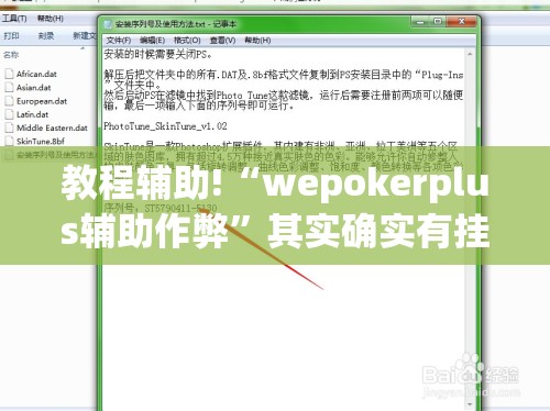 教程辅助!“wepokerplus辅助作弊”其实确实有挂