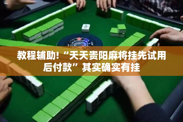教程辅助!“天天贵阳麻将挂先试用后付款	”其实确实有挂