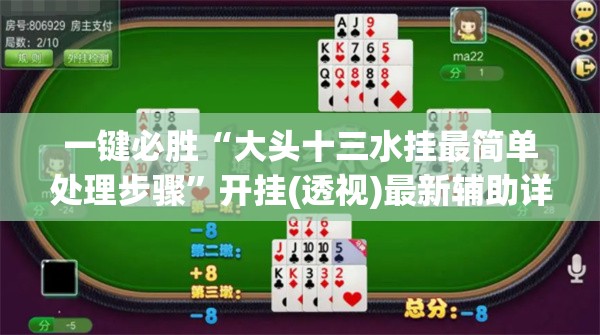 一键必胜“大头十三水挂最简单处理步骤”开挂(透视)最新辅助详细