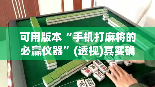 可用版本“手机打麻将的必赢仪器”(透视)其实确实有挂