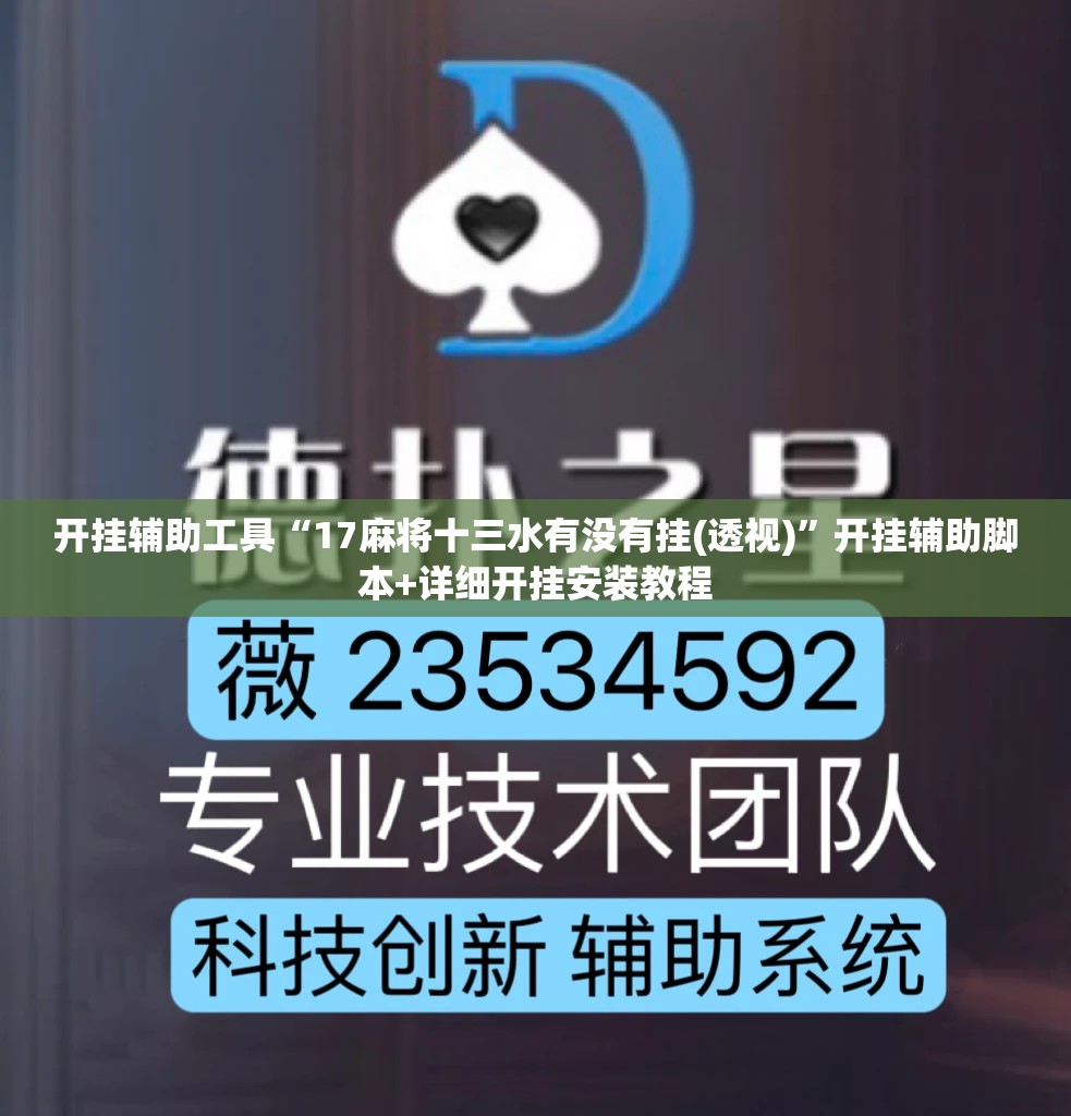 开挂辅助工具“17麻将十三水有没有挂(透视)”开挂辅助脚本+详细开挂安装教程