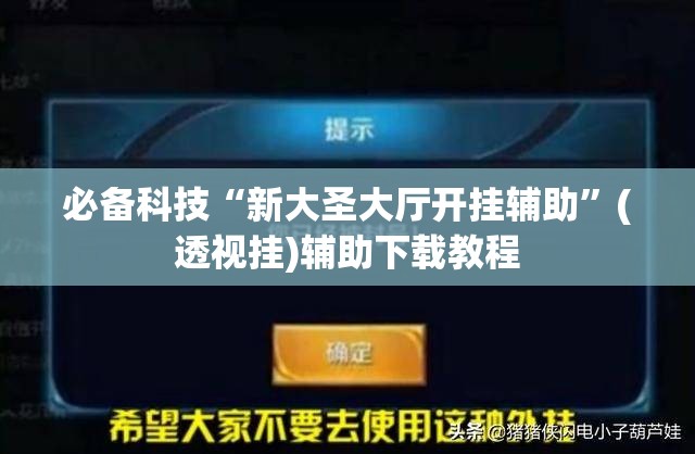 必备科技“新大圣大厅开挂辅助”(透视挂)辅助下载教程