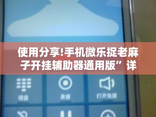 使用分享!手机微乐捉老麻子开挂辅助器通用版”详细分享装挂步骤