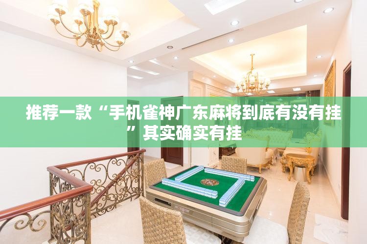 推荐一款“手机雀神广东麻将到底有没有挂”其实确实有挂