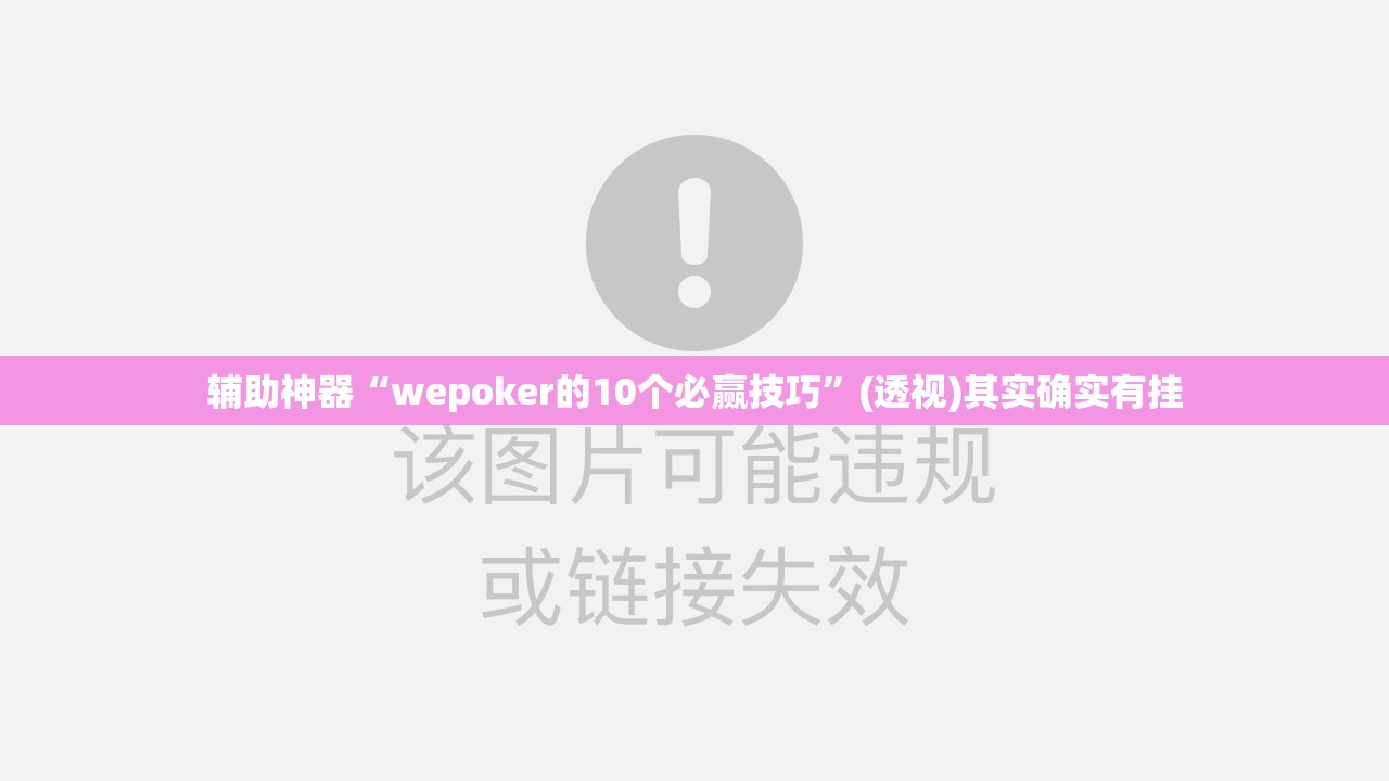辅助神器“wepoker的10个必赢技巧”(透视)其实确实有挂