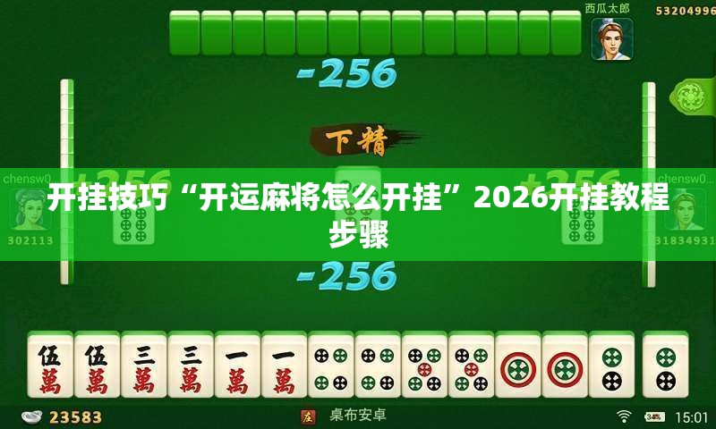 开挂技巧“开运麻将怎么开挂”2026开挂教程步骤