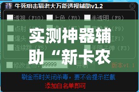 实测神器辅助“新卡农大厅透视挂”(透视挂)辅助下载教程