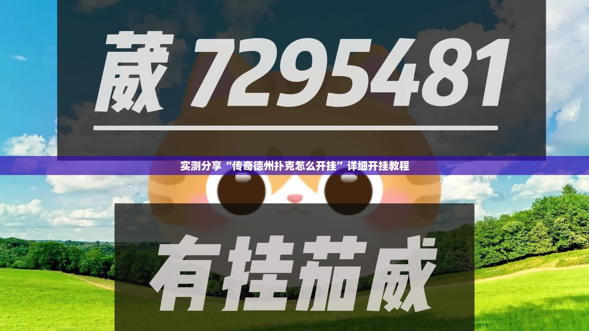 实测分享“传奇德州扑克怎么开挂”详细开挂教程