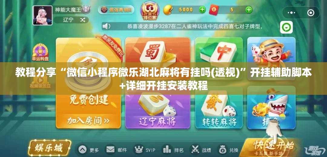 教程分享“微信小程序微乐湖北麻将有挂吗(透视)	”开挂辅助脚本+详细开挂安装教程