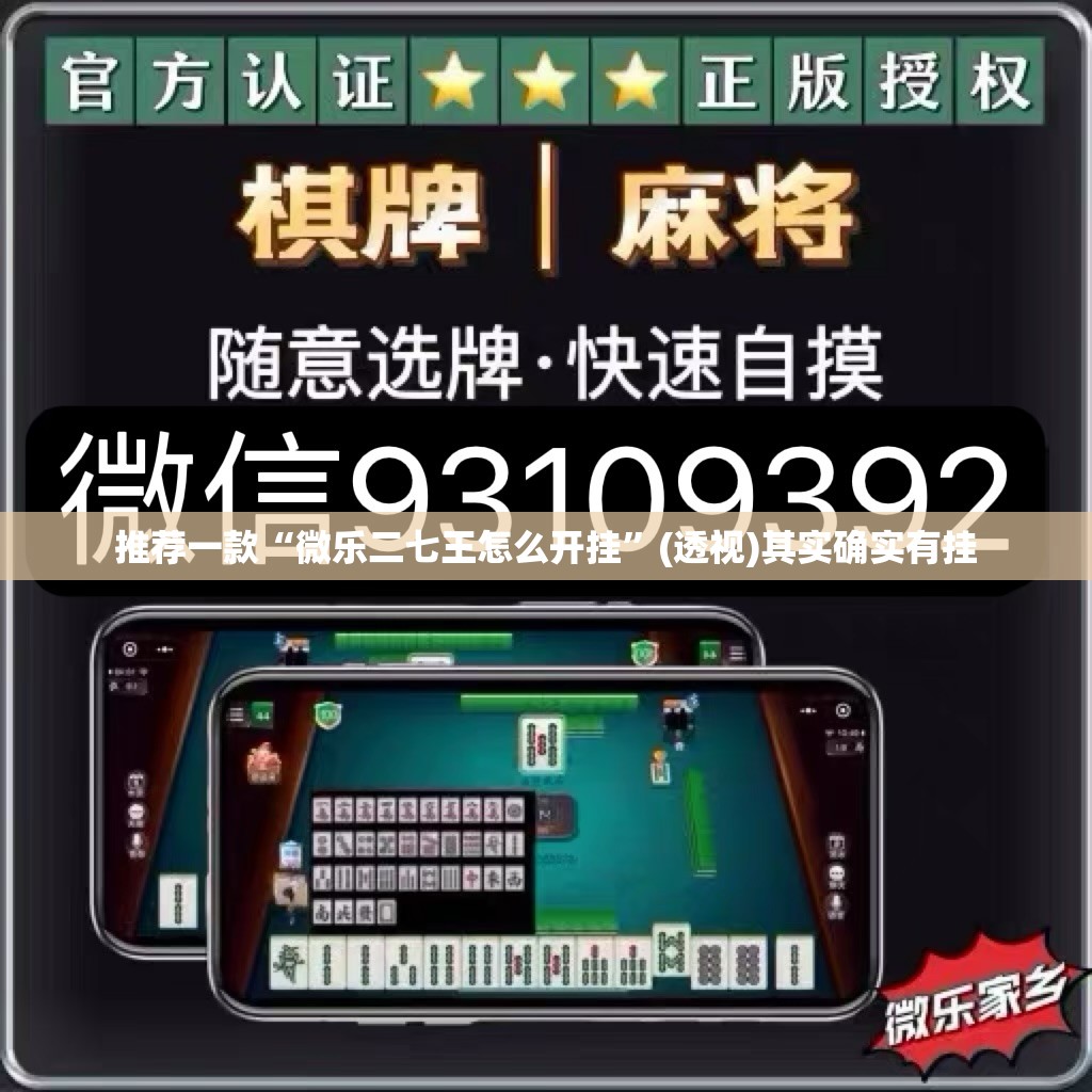 推荐一款“微乐二七王怎么开挂	”(透视)其实确实有挂