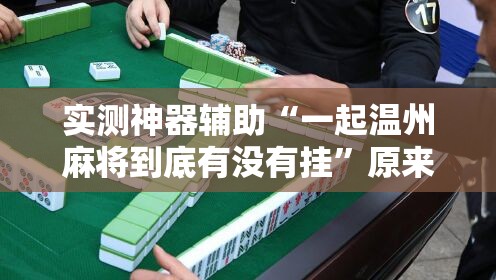 实测神器辅助“一起温州麻将到底有没有挂	”原来可以开挂