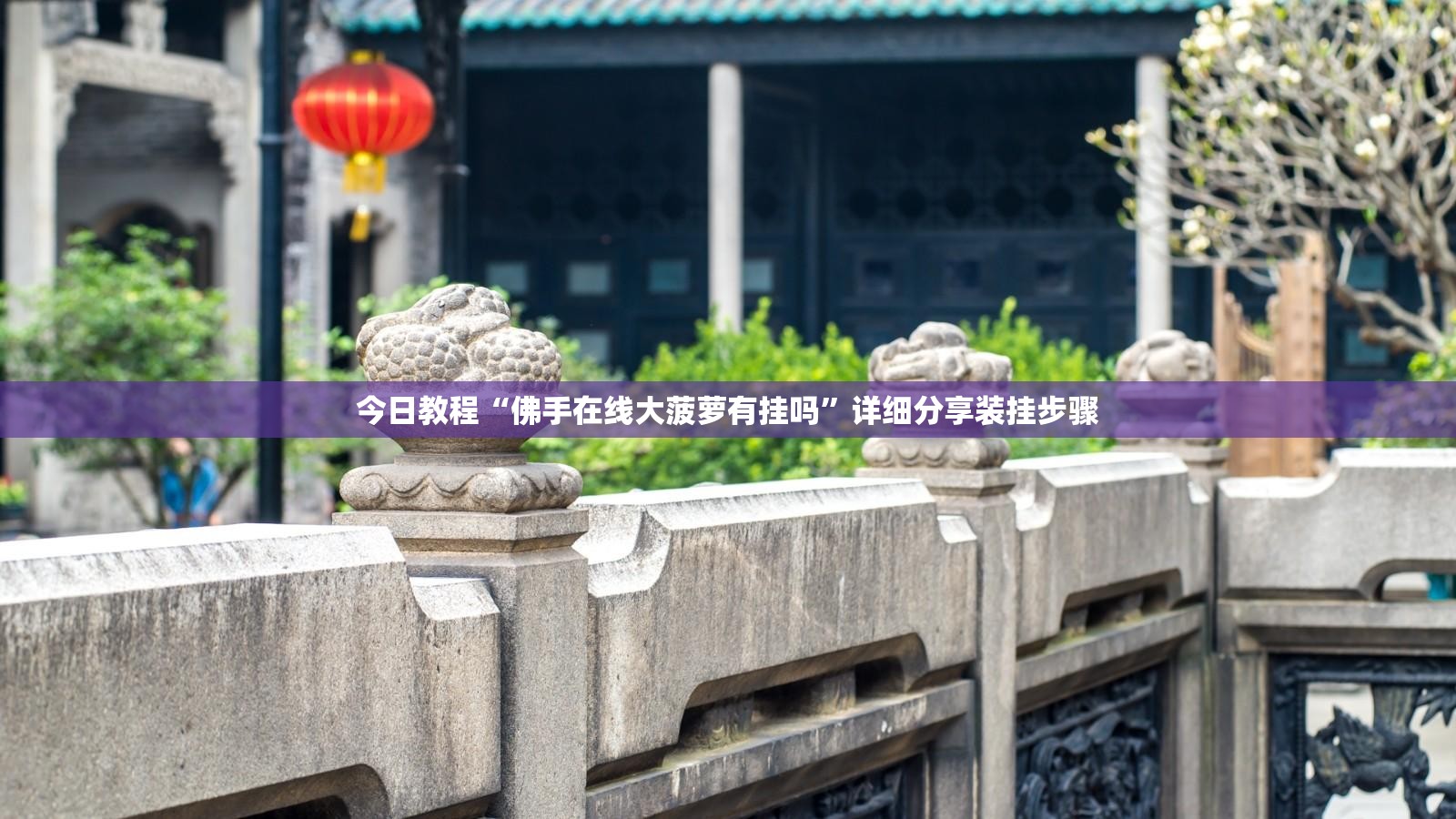 今日教程“佛手在线大菠萝有挂吗”详细分享装挂步骤