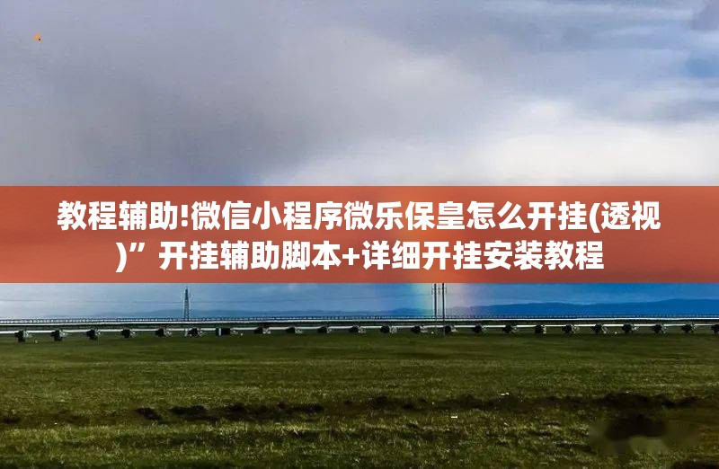 教程辅助!微信小程序微乐保皇怎么开挂(透视)”开挂辅助脚本+详细开挂安装教程