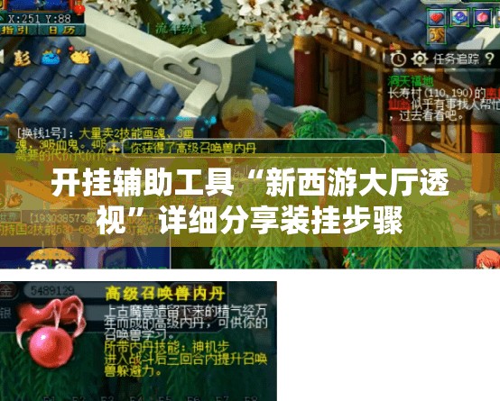 开挂辅助工具“新西游大厅透视”详细分享装挂步骤