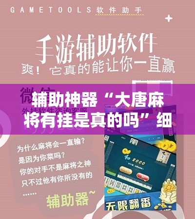 辅助神器“大唐麻将有挂是真的吗”细辅助教程分享