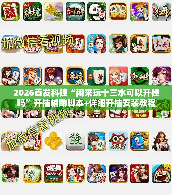 2026首发科技“闲来玩十三水可以开挂吗”开挂辅助脚本+详细开挂安装教程