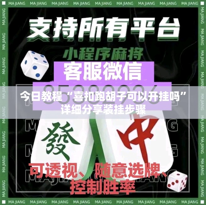 今日教程“喜扣跑胡子可以开挂吗”详细分享装挂步骤