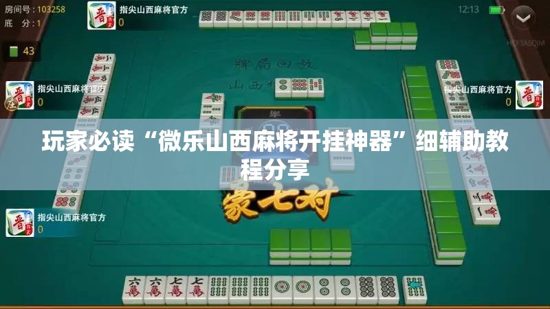 玩家必读“微乐山西麻将开挂神器	”细辅助教程分享