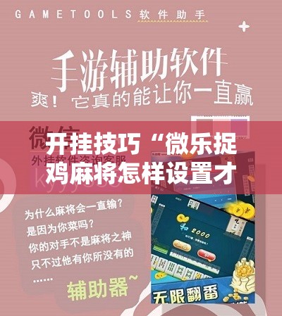 开挂技巧“微乐捉鸡麻将怎样设置才容易赢	”科技辅助神器手机版