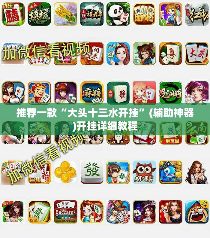 推荐一款“大头十三水开挂”(辅助神器)开挂详细教程